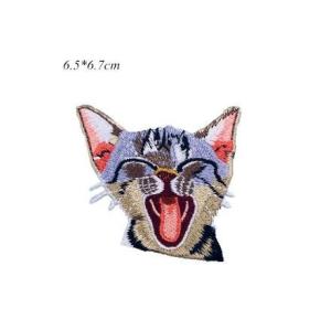 China Cute embroidery cat patch hot fix embroidery patch wholesale
