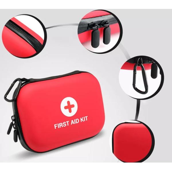 PU EVA Portable First Aid Bag Red Pouch For Workplace