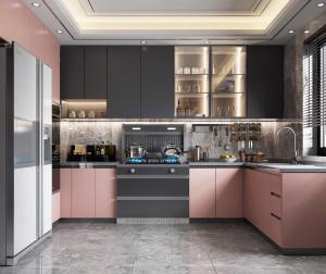 China China Manufacturer Solid Wood Door Kitchen Cabinet Furniture Made in Foshan wholesale