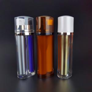 China Empty Airless Lotion Pump Bottle 20ml X 2 Dual Chamber Spray Bottle Cosmetic Packaging wholesale