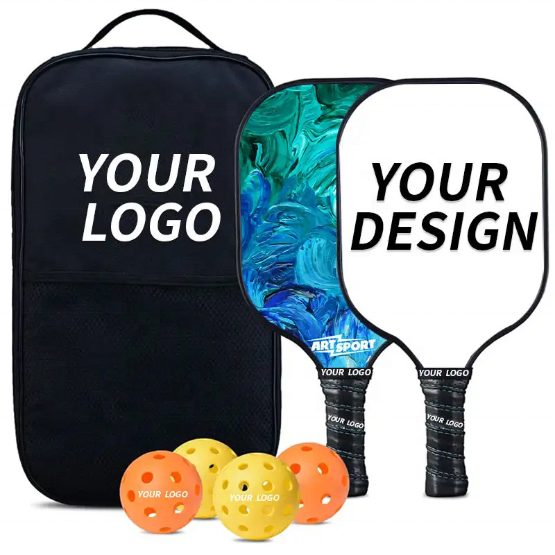 40*20*1.4 cm Length Custom LOGO Carbon Fiber Pickleball Paddle Set with USAPA PP Core