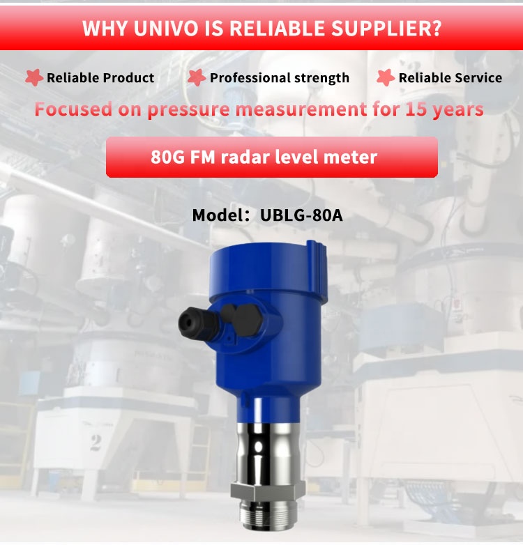 80G Solid Liquid Detection Easy Installation Millimeter Wave Radar Level Gauge