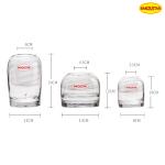 Polished Decorative Thick Crystal Glass Vases 11cm Diameter