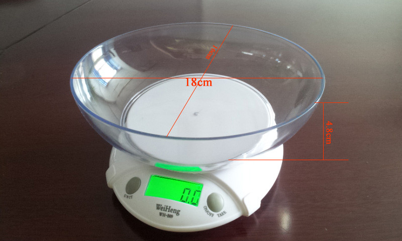 White Color Home Electronic Scale With 2 AAA Batteries Power Supply