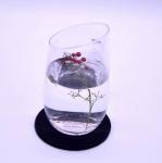 Bevel Oblique Edge Stemless Crystal Wine Glass With Angle Top