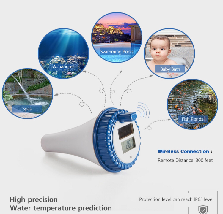 Remote Control Wireless Floating Thermometer For Multifunctional Pools SPAs And Fish Ponds