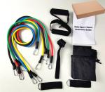 30LB TPE 11 Pcs Resistance Band Set Tube Workout Bands Bodybuilt