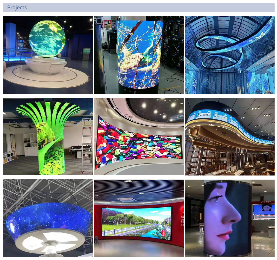 Flexible Programmable LED Display Module , Curved LED Screen Wall P2.5