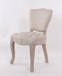 Oak wood Linen fabric upholstery arm chair/wooden dining chair/desk chair