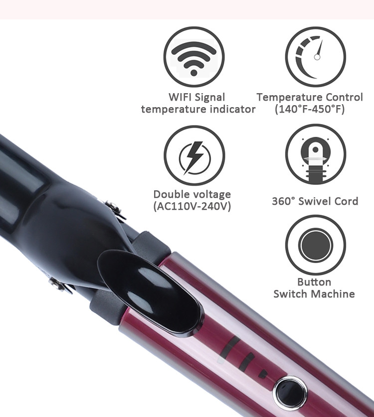 MeStar Hot Hair Tool , Tourmaline Ceramic Curling Iron with LED Display