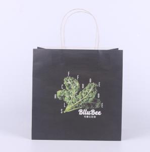 China CMYK Printing Wide Base Paper Carrier Bags wholesale