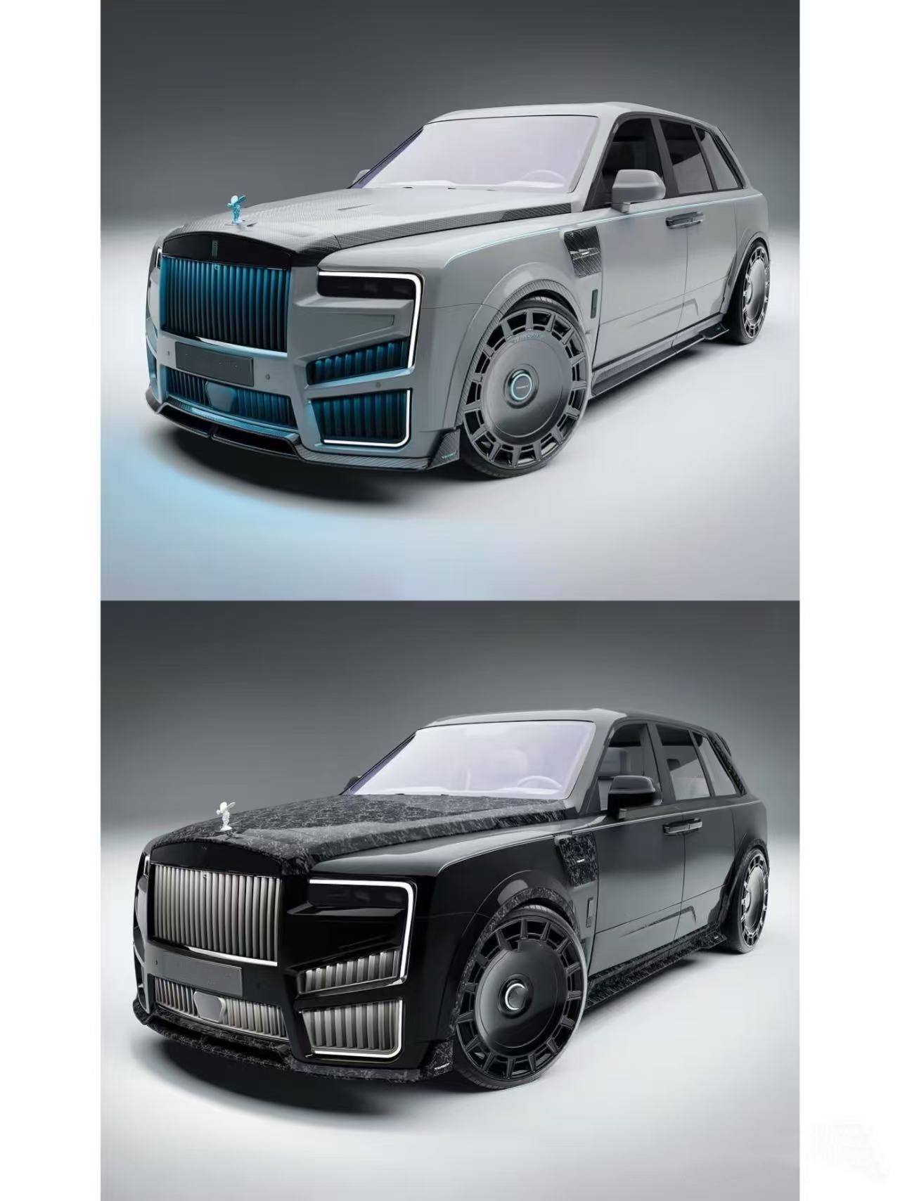 Cullinan Rolls Royce Body Kit Carbon Fiber MSY Style Spoiler Wheel Arch