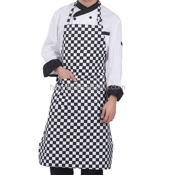 Apparel factory custom high quality multifunctional washable durable waiter baker chefs full bib apron adult apron
