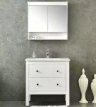 Modern Solid Wood Bathroom Cabinet Vanity Furniture Single Sink Unit