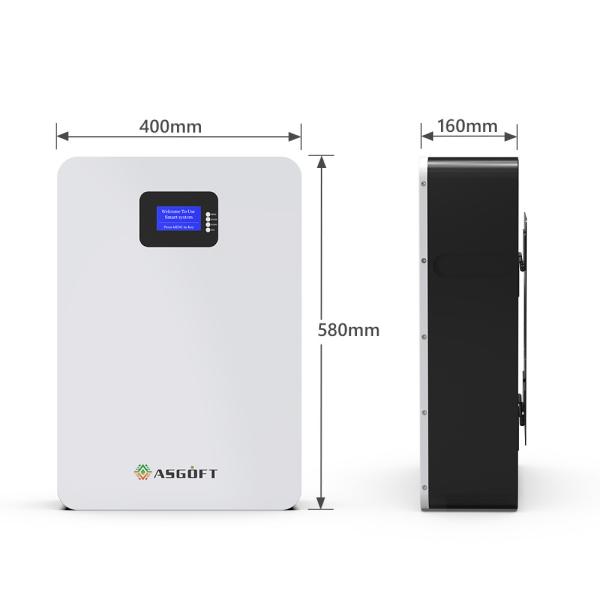 10kwh 20kwh Lithium Lifepo4 Powerwall Solar Battery Inverter 51.2V 48V 100Ah