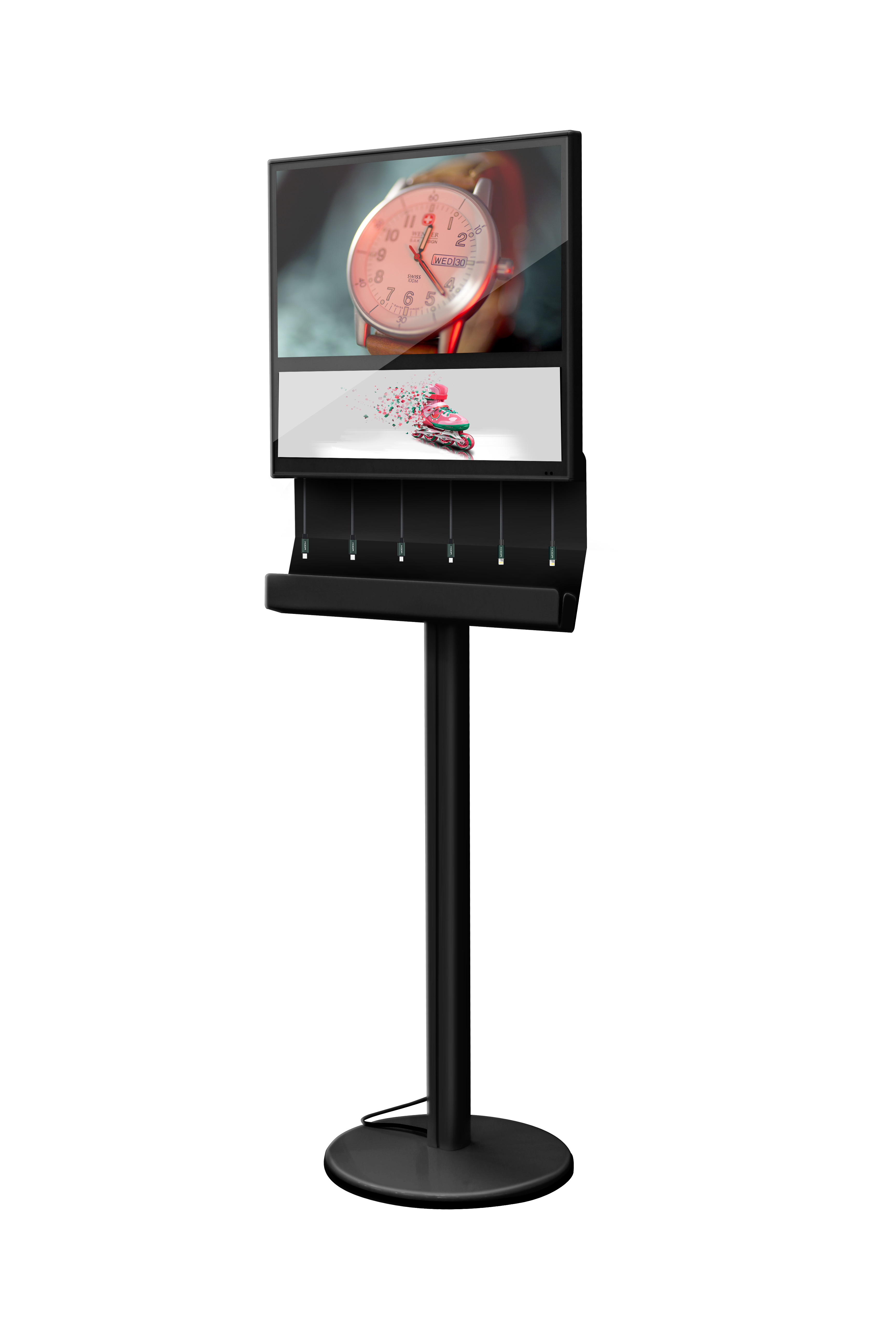 Coffee Shop Advertising Phone Power Charger Station 3 Years Warranty