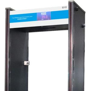 China Big Screen AC 220V Walk Through Temperature Scanner Voice Alert wholesale