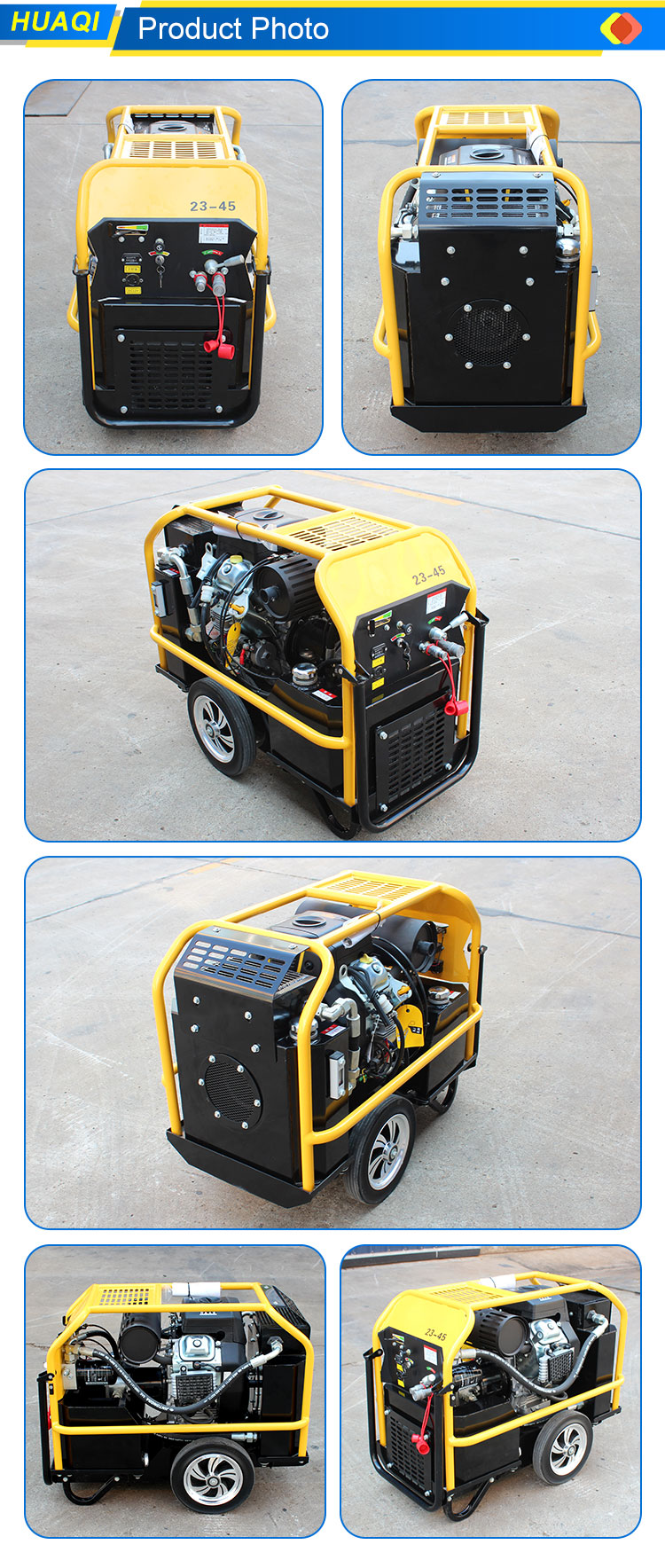 155 Bar Hydraulic Pressure Custom Industrial Small Gas Engine Hydraulic Power Pack Unit