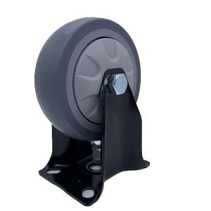 China TPR Rubber Caster Wheel Grey 5 Inch Rigid Caster wholesale