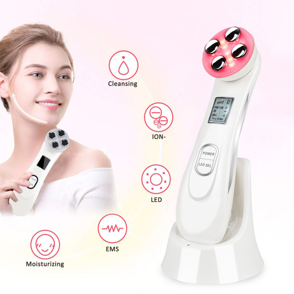 5 in 1 LED EMS Mesotherapy RF Photon Therapy Facial Ultrasonic Vibration Device