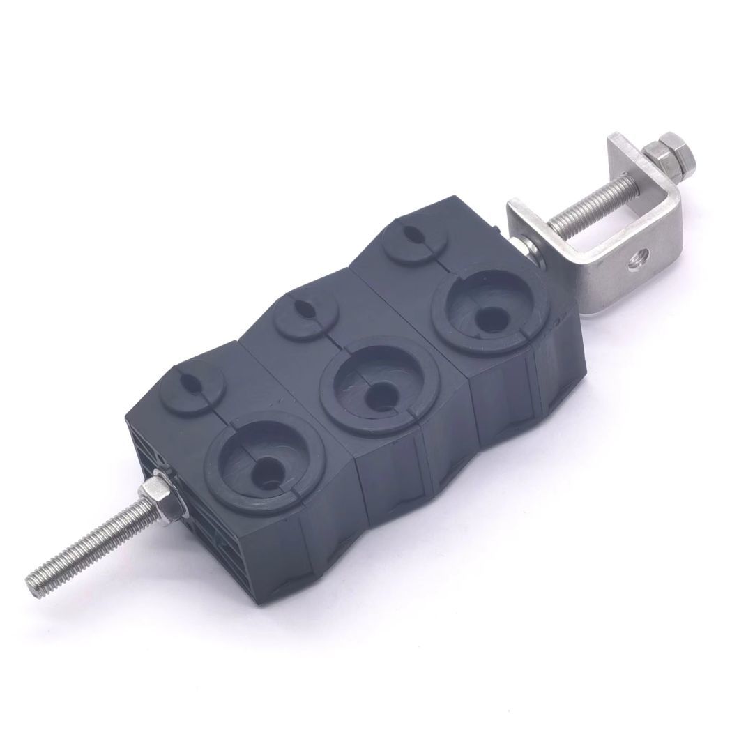 Round Type ADSS Optical Cable Fitting Fiber Optic J Hook Suspension Clamp