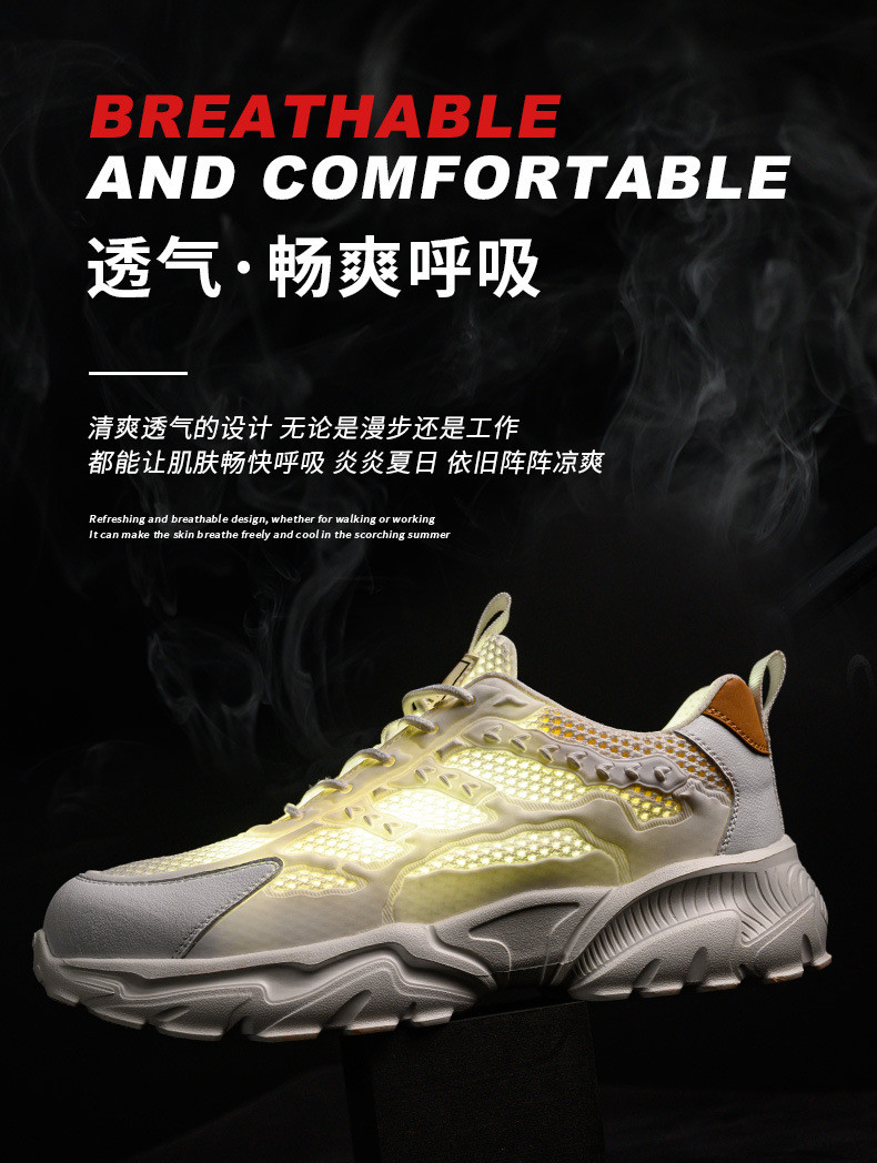 Summer Light Work Shoes EVA Sole Safety Shoes Comfortable Safety Shoes Plastic Toe Work Boots