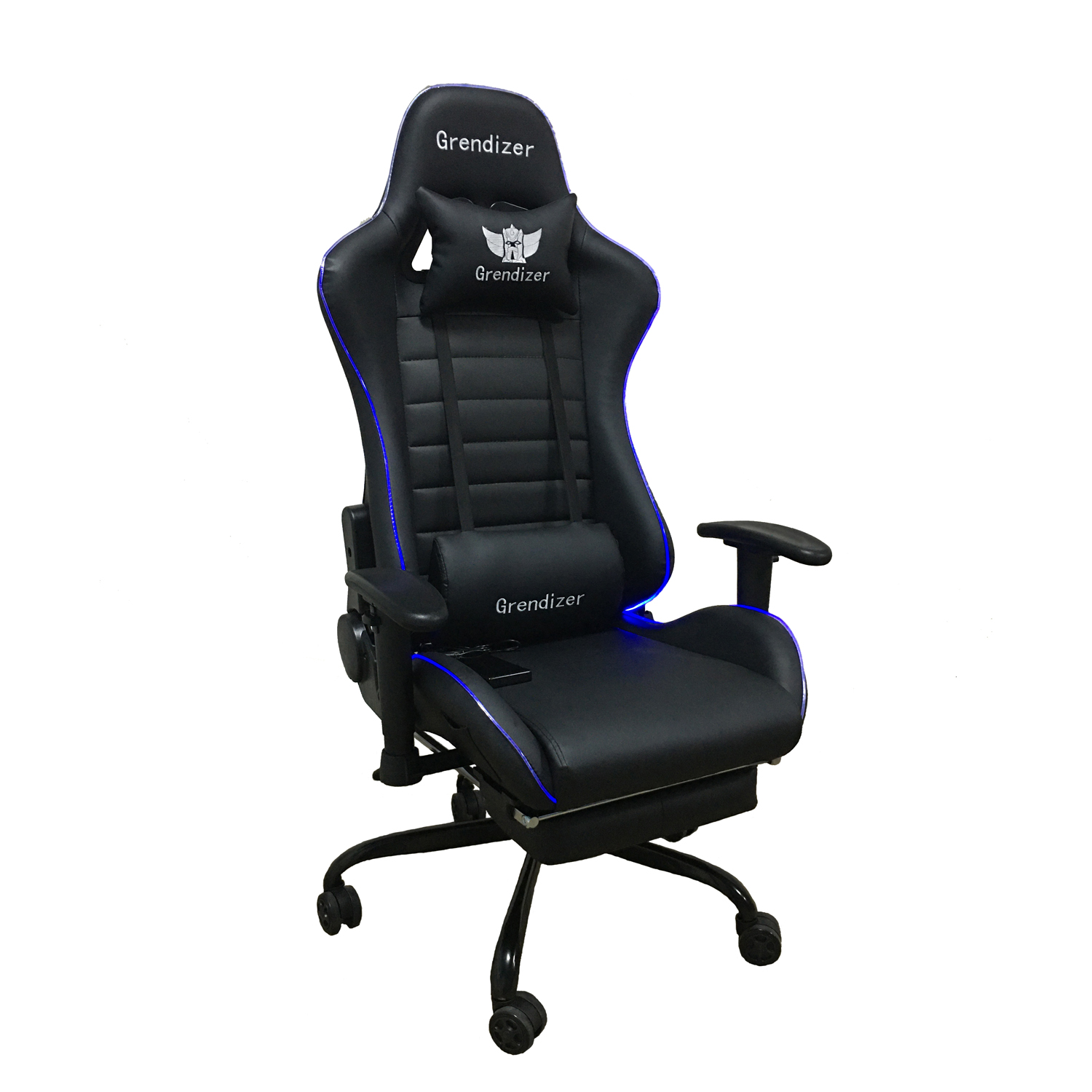 Comfortable Ergonomic PU Leather Gaming Chair with Massage Function and LED Light
