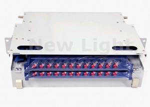 China White ODF Optical Distribution Frame , 19 Inch ODF Fiber Optic Patch Panel 24 Port wholesale