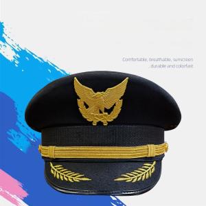 China Coustomized Cotton Blended Wide-brimmed Naval Aviation Pilot Hat wholesale