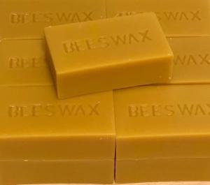 China 1LB Yellow Beeswax Bar Customized Logo Printed wholesale