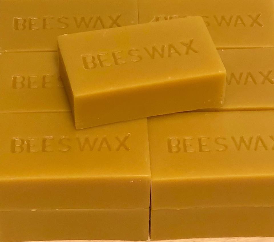 1LB Yellow Beeswax Bar Customized Logo Printed