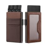 Custom Logo Business Slim Wallet Credit Card Holder Rfid Blocking Aluminum Pop