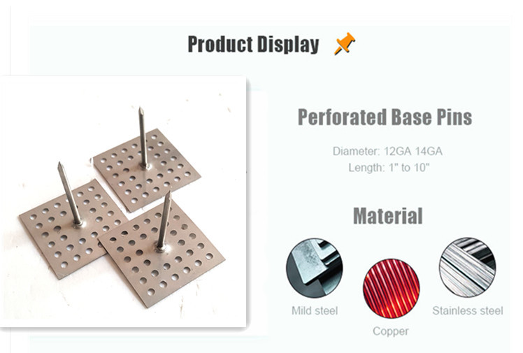 OEM Stainless Steel Perforated Base Insulation Pins For Marine