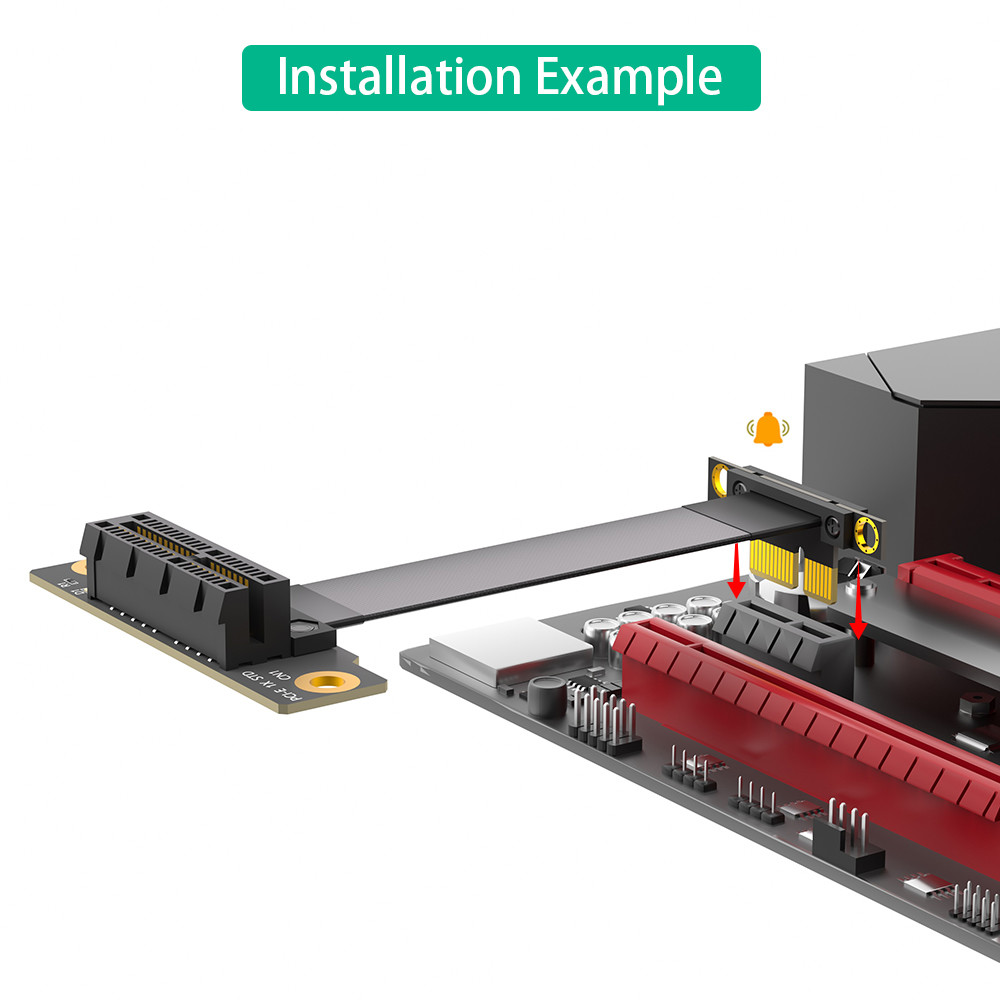 High Quality PCI-e PCI Express 36PIN 1X Extension Cable With Gold-plated Connector