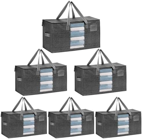 VENO 6 Pack Moving Bags, Comforter And Blanket Storage Bags For Closet, Moving