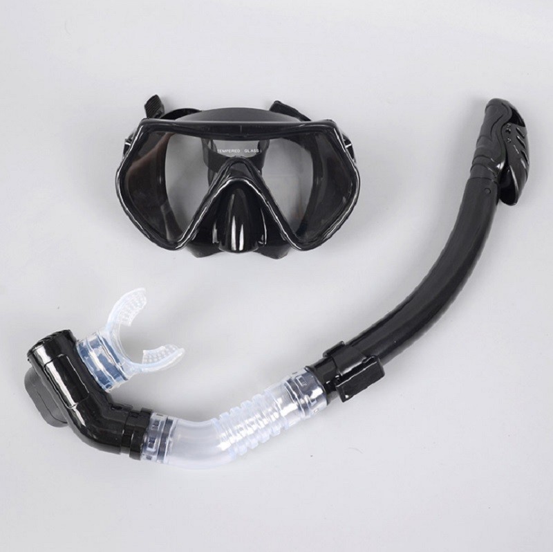 Diving equipment silicone diving mask set of underwater ventilation pipeDiving mask + snorkel