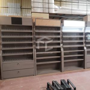 China T5 LED Cigarette Shop Display Cabinet Brushed Metal Monomer Design wholesale