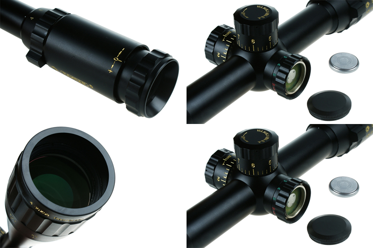 11mm/22mm Base Width Red and Green Illuminated 4-16x50 Scope for Long Range Shooting