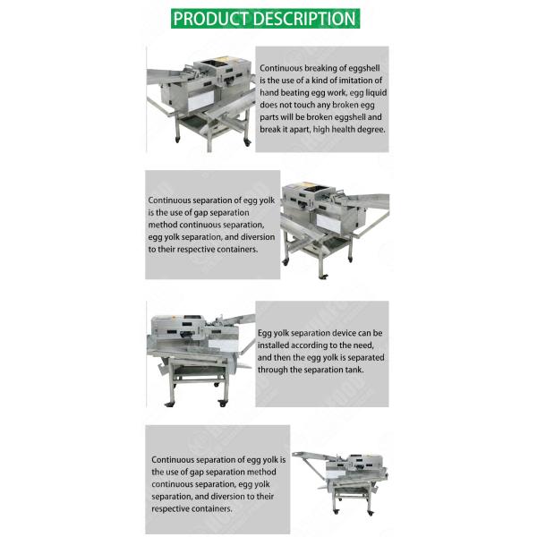egg breaking machine egg separator machine / industrial egg white yolk separator machine / egg cracker with separator