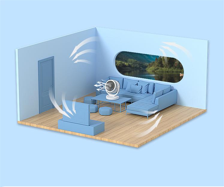 Household Desktop Air Circulation Fan with Portable USB Charging and Table Design 5V