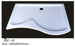 China Acrylic shower tray, shower basin,acrylic shower base HDP-40 1350X900X53 wholesale