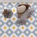 Porcelain Rustic Decorative Flower Tile For Kitchen Bedroom Washroom Floor And