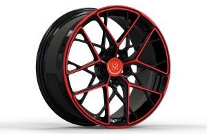 China BMW Black Red Two-Tone 1 pieces factory from china alloy aluminium wheels wholesale