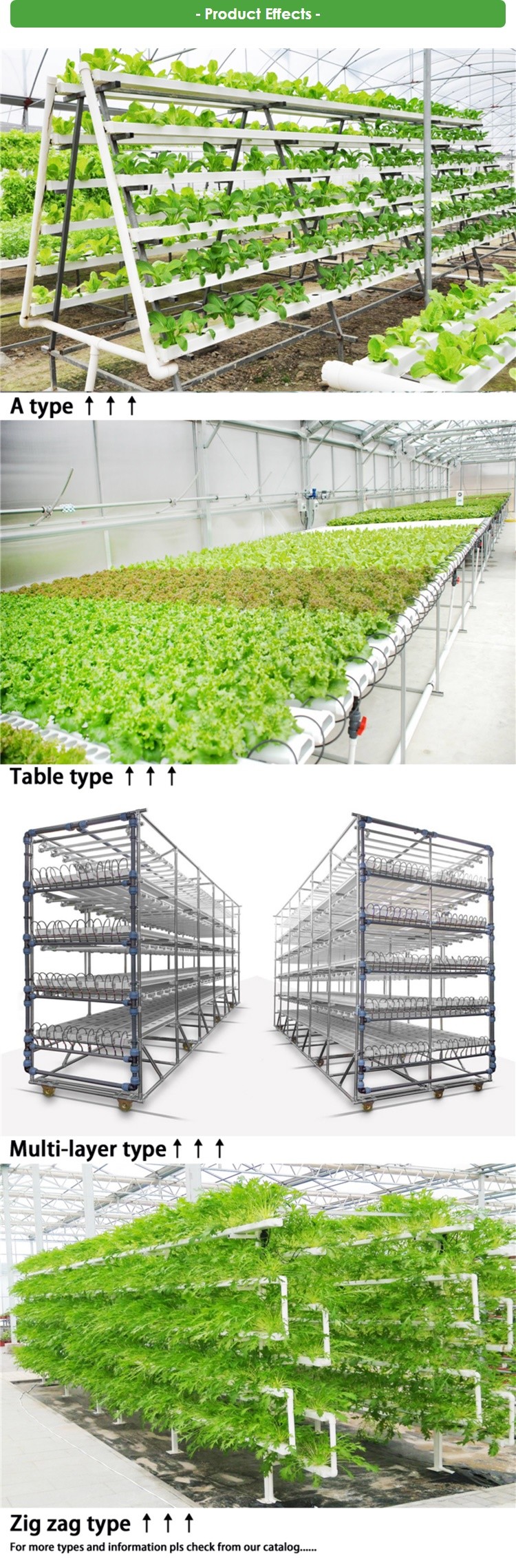 A Type Tower Hydroponics System For Agriculture Greenhouse