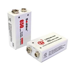China Soshine New 9V Li-po Rechargeable Battery: 650mAh 7.4V wholesale