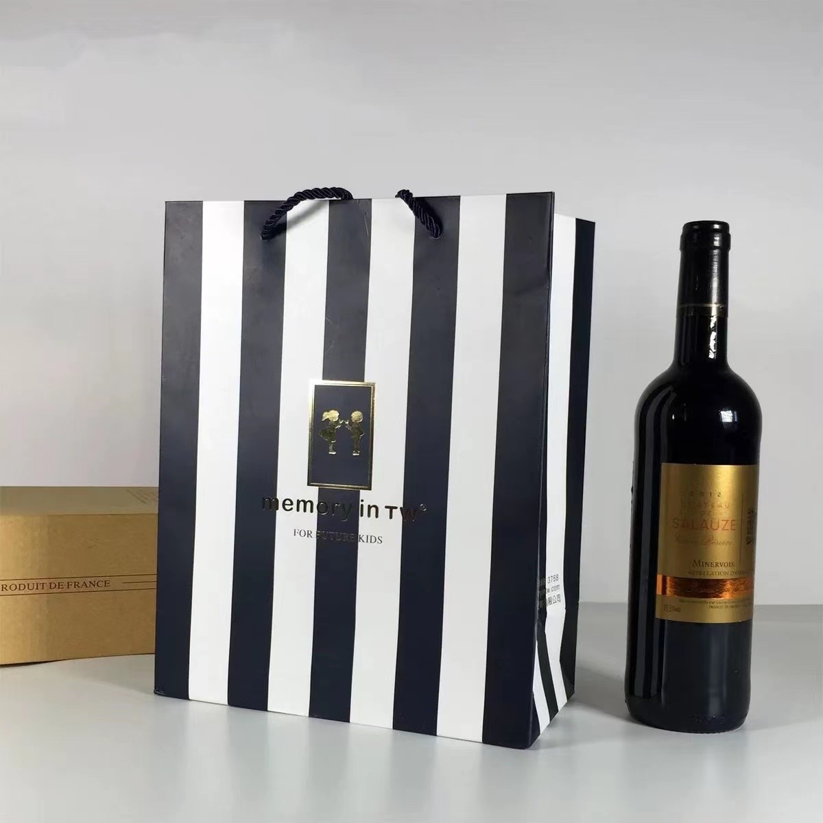 Ribbon Handle Apparel Paper Bag