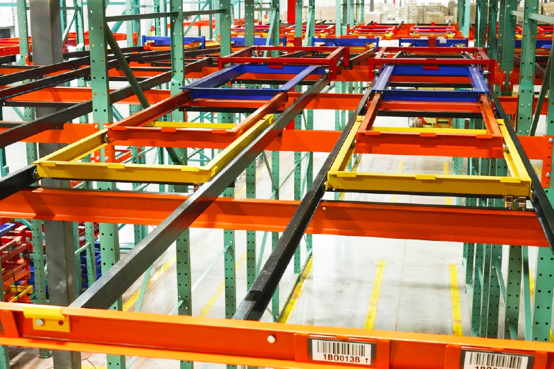 Push Back Pallet Rack High Density Warehouse Storag Rack