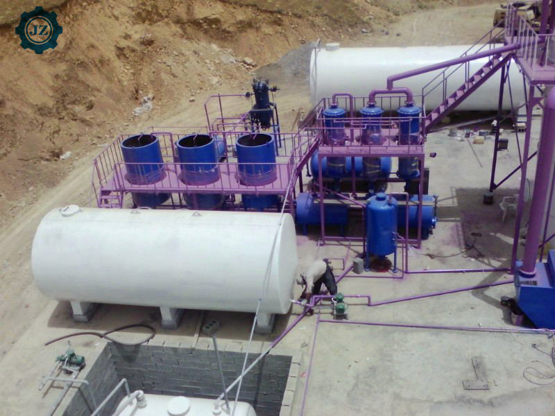 10Ton 10TPD Oil Sludge Waste Tire Pyrolysis Oil To Diesel Oil Refinery Device