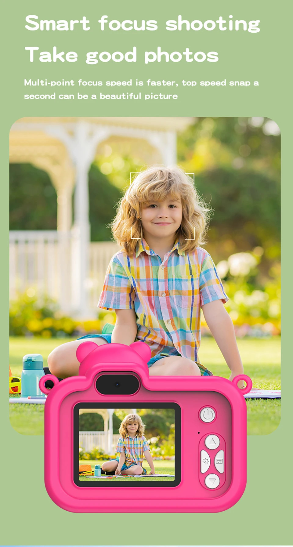 Y8 Children's Digital Camera 1080P HD Video Anti Blu Ray Children's Game Camera