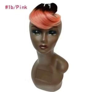 China 2017 New Style Short Hair Combre Pink Color Brazilian Hair Wefted Hair wholesale